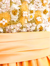 Embellished Peach Cocktail Dress arcadeshops.com