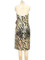 Metallic Gold Tiger Bustier Dress arcadeshops.com