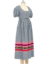 Ribbon Embellished Gingham Dress arcadeshops.com