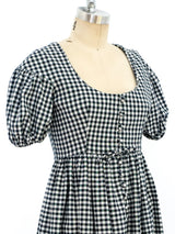 Ribbon Embellished Gingham Dress arcadeshops.com