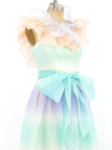 Ombre Pastel Ruffle Gown arcadeshops.com