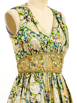 Metallic Paisley Harem Jumpsuit arcadeshops.com