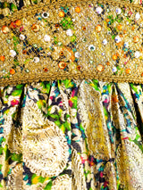 Metallic Paisley Harem Jumpsuit arcadeshops.com