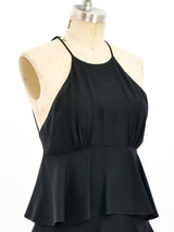 Ruffle Tiered Halter Dress arcadeshops.com