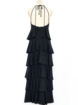 Ruffle Tiered Halter Dress arcadeshops.com