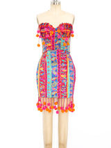 Pom Pom Embellished Bustier Ensemble arcadeshops.com