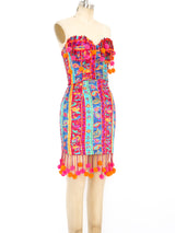 Pom Pom Embellished Bustier Ensemble arcadeshops.com