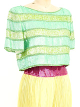 Pastel Colorblock Sequin Embellished Palazzo Ensemble arcadeshops.com