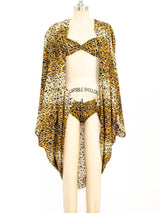 Norma Kamali Leopard Printed Bikini with Coverup arcadeshops.com