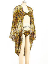 Norma Kamali Leopard Printed Bikini with Coverup arcadeshops.com
