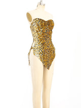 Norma Kamali Leopard Printed Swim Set arcadeshops.com