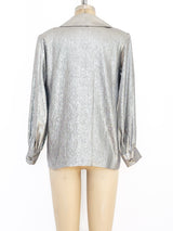 Yves Saint Laurent Silver Lamé Top arcadeshops.com