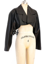 Gianfranco Ferre Leather Lace Cropped Jacket arcadeshops.com