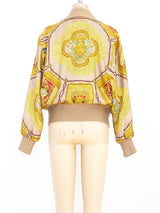 Hermes Scarf Print Reversible Bomber arcadeshops.com