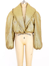 Byblos Metallic Gold Puffer Jacket arcadeshops.com