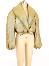 Byblos Metallic Gold Puffer Jacket arcadeshops.com