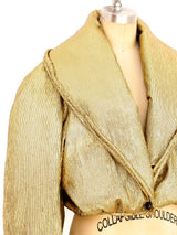 Byblos Metallic Gold Puffer Jacket arcadeshops.com