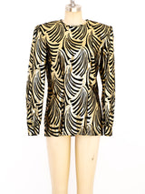 Graphic Gold Lame Top arcadeshops.com