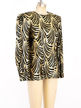 Graphic Gold Lame Top arcadeshops.com