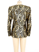 Graphic Gold Lame Top arcadeshops.com