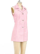 Gianfranco Ferre Ostrich Embossed Leather Sleeveless Jacket arcadeshops.com