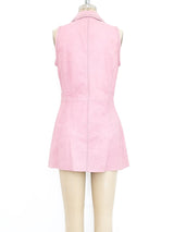 Gianfranco Ferre Ostrich Embossed Leather Sleeveless Jacket arcadeshops.com
