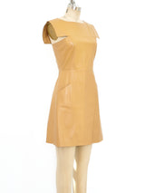 Chanel Architectural Leather Mini Dress arcadeshops.com