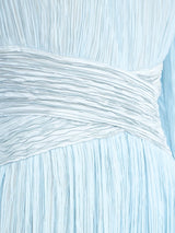 Mary McFadden Baby Blue Plisse Column Dress arcadeshops.com