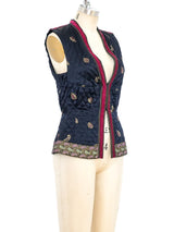 Janice Wainwright Quilted Silk Vest Jacket arcadeshops.com