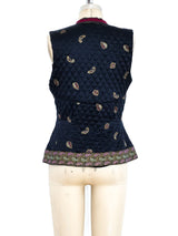 Janice Wainwright Quilted Silk Vest Jacket arcadeshops.com