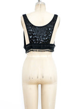 Yves Saint Laurent Fringed Sequin Bralette Top arcadeshops.com