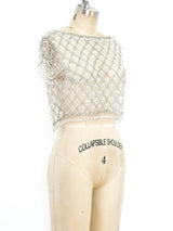 Crystal Beaded Net Top Top arcadeshops.com