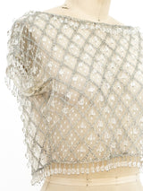 Crystal Beaded Net Top Top arcadeshops.com