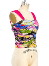 Christian Lacroix Printed Silk Bustier Top Top arcadeshops.com