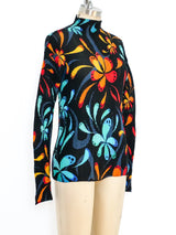 Issey Miyake Floral Pleated Top Top arcadeshops.com