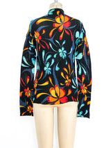 Issey Miyake Floral Pleated Top Top arcadeshops.com