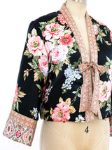 Oscar de la Renta Floral Silk Bed Jacket Jacket arcadeshops.com