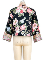 Oscar de la Renta Floral Silk Bed Jacket Jacket arcadeshops.com