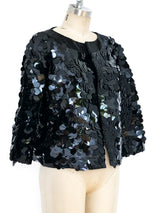 Black Sequin Cropped Jacket Jacket arcadeshops.com