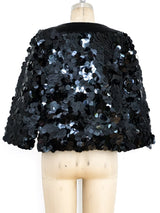 Black Sequin Cropped Jacket Jacket arcadeshops.com