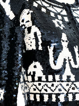 Knitwear Inspired Cropped Sequin Jacket Jacket arcadeshops.com