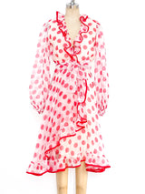 Albert Capraro Polka Dot Ruffle Dress Dress arcadeshops.com