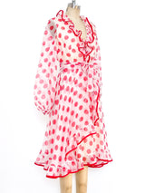 Albert Capraro Polka Dot Ruffle Dress Dress arcadeshops.com