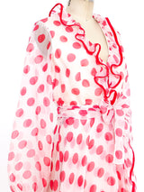 Albert Capraro Polka Dot Ruffle Dress Dress arcadeshops.com