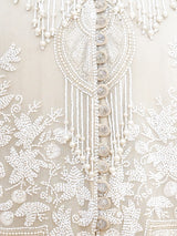 Eavis and Brown Deco Inspired Beaded Silk Gown Dress arcadeshops.com