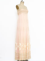 Alfred Bosand Lace Overlay Empire Dress Dress arcadeshops.com