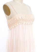 Alfred Bosand Lace Overlay Empire Dress Dress arcadeshops.com