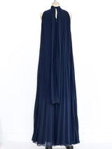 Accordion Pleated Chiffon Jumpsuit Suit arcadeshops.com
