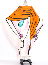 Hand Painted Art to Wear Face Caftan Dress arcadeshops.com