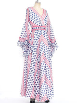Polka Dot Bell Sleeve Gown Dress arcadeshops.com